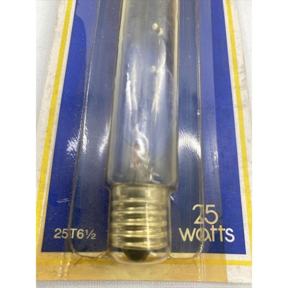 GE Tubular Clear 25 Watt T6-1/2 Light Bulb QTY-1 Bayonet 25T6 1/2 - Picture 5 of 9
